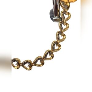 Heart bracelet by PAJ gold tone over bronze and silver NWOT
